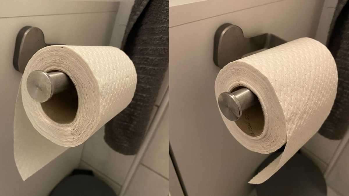 Des gens mettent maintenant des rouleaux de papier de toilette